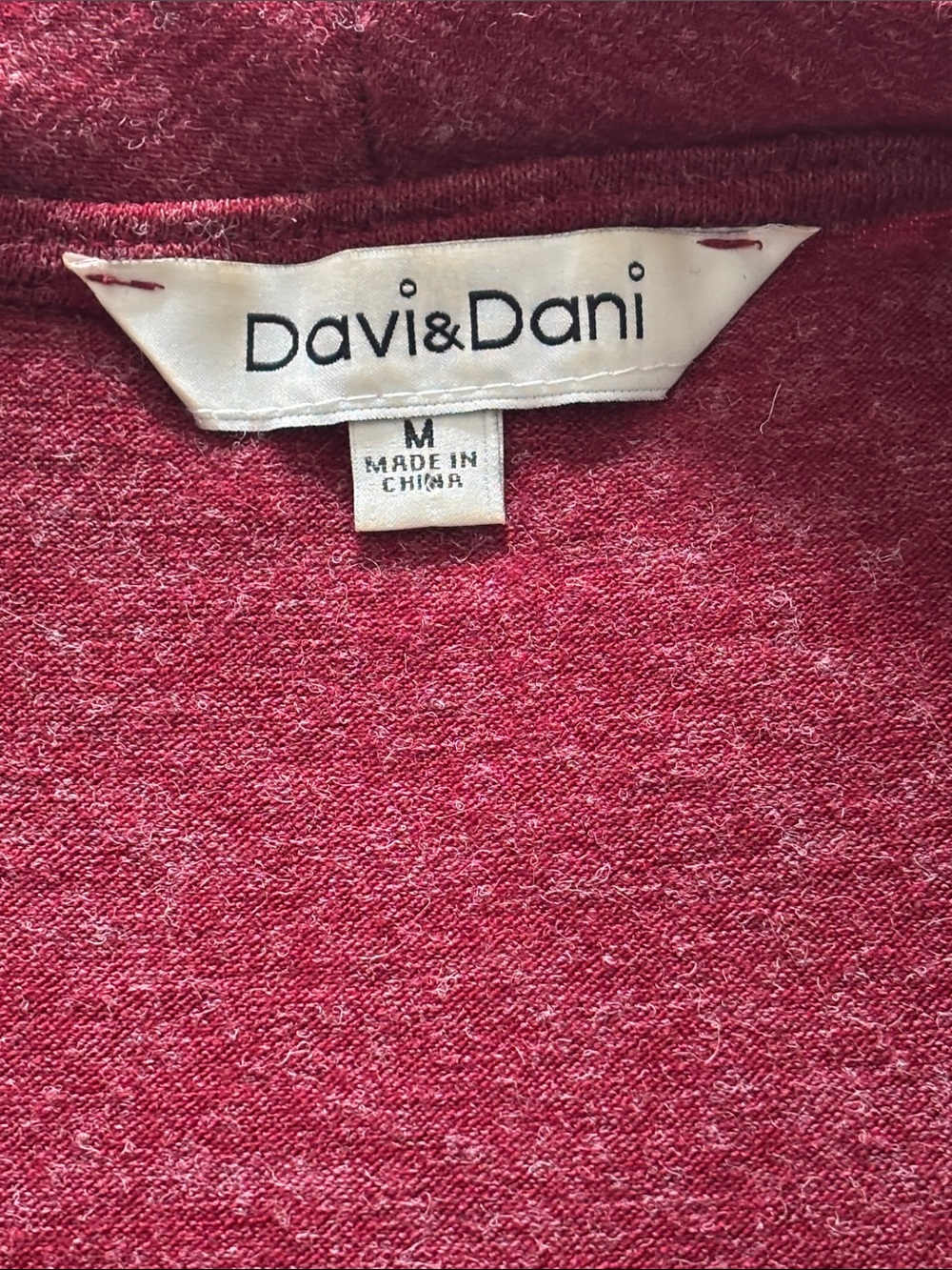 DAVI & DANI Raspberry Red Draped Open-Front Cardigan - Picture 2 of 8